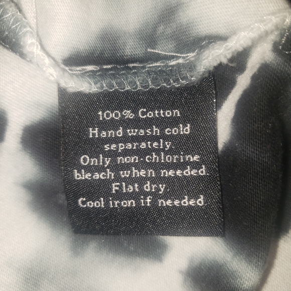 ROCK & REPUBLIC LONG SLEEVE BLACK & WHITE TIE DYE SHIRT SIZE LARGE - Picture 7 of 10